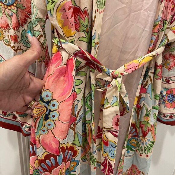 Zara Printed Pockets Kimono with Belt.Size S - Picture 9 of 14